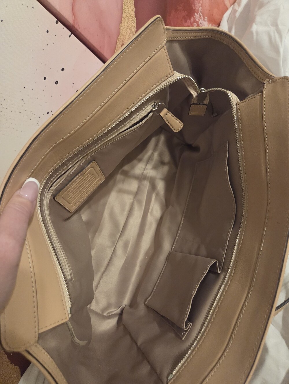 Coach F27727 Taylor Foiled Silver Tote/Purse - Picture 9 of 11